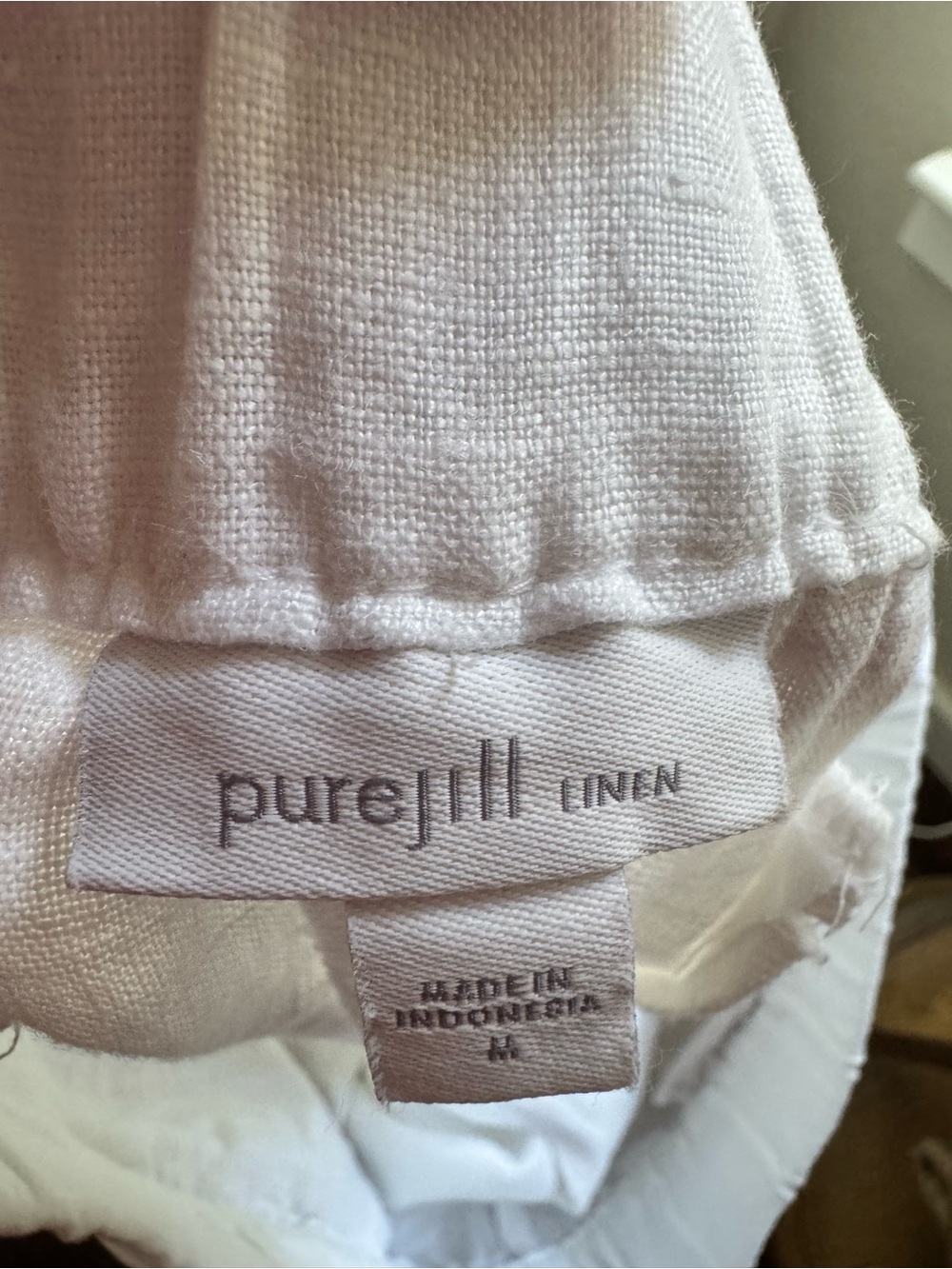 Pure Jill Linen Pants— Classic White - Picture 7 of 9